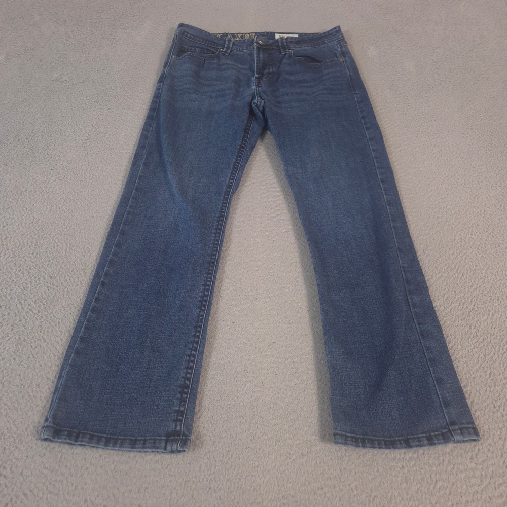 TK Axel Jeans Mens 34x32 Blue Slim Boot Stretch Denim Pants Preppy Casual Urban